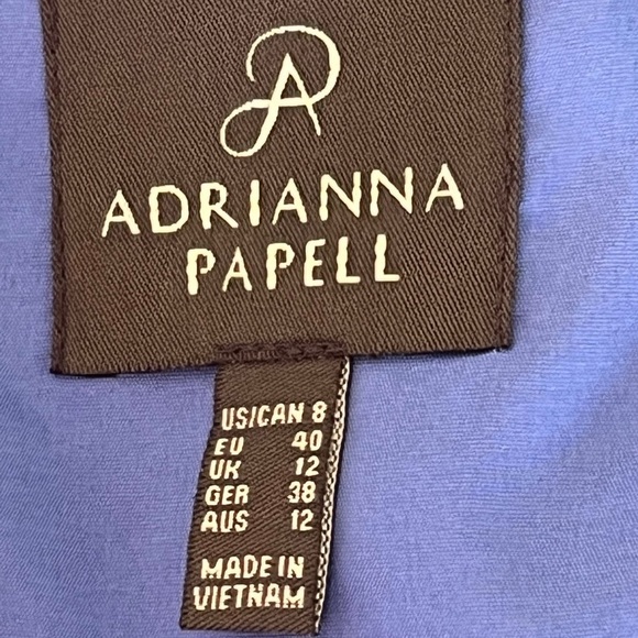 ADRIANNA Pappel Blue Lace Cocktail Sheath Dress Size 8 - Picture 6 of 8